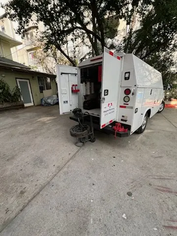 Magnet Plumbing service vehicle on-site for Slab Leak Repair in Paradise Cove